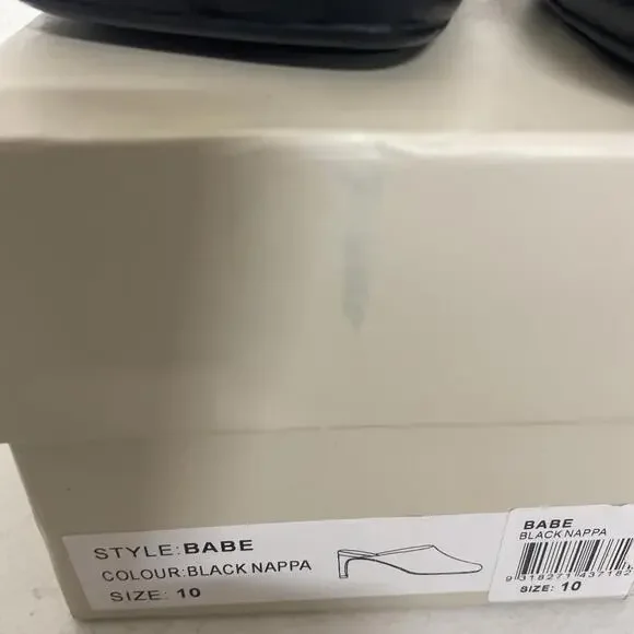Revolve Tony Biancobabe black nappaMuleheel size 10 NIB $170 msrp